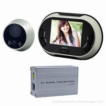 3.5" Color Display Door Peephole Viewer with 6 Languages and Record Function, Power-saving Design